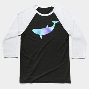 Blue purple whale silhouette Baseball T-Shirt